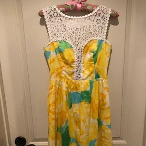 Lilly Pulitzer Raegan Dress in FI Sunglow Yellow